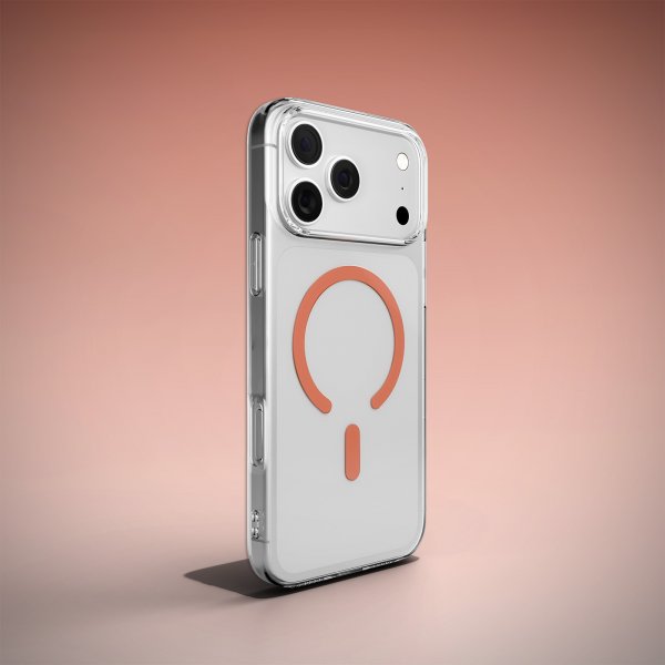 Puro iPhone 17 Pro Max Skal Lite Mag Transparent Orange