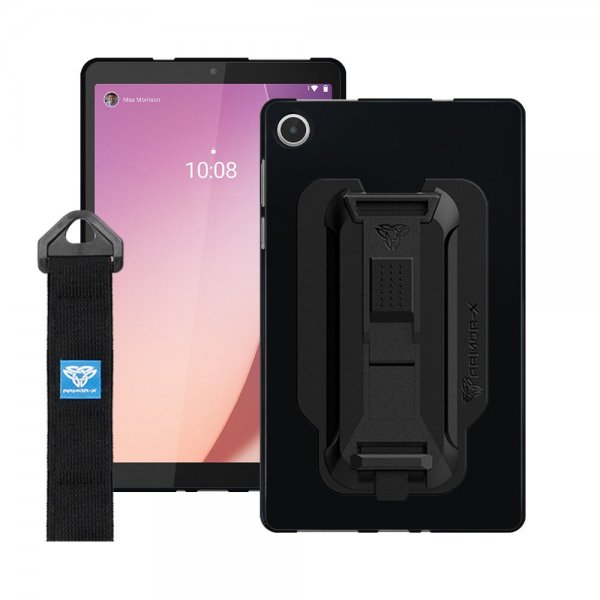 Armor-X Lenovo Tab M8 (4th gen) TB300 Skal Shockproof Case Kickstand Hand Strap X-Mount