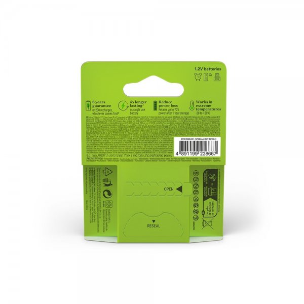 GP Recharge AAA-batteri 800mAh 4-pack