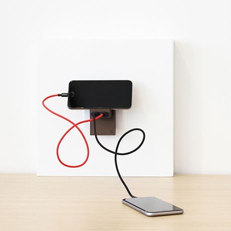 Usbepower ROCK dubbel USB-laddare 2-i-1 Fickladdare Svart