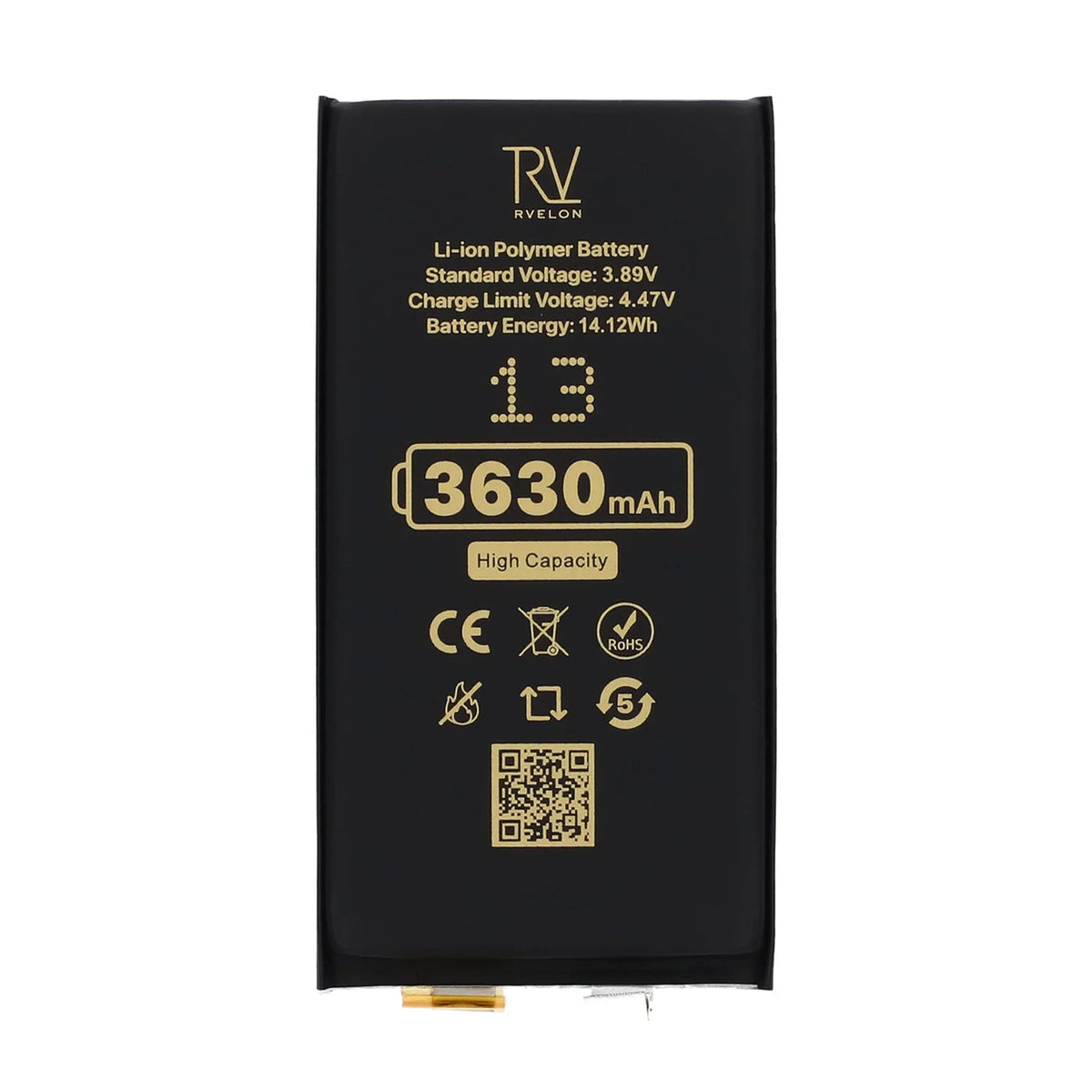 Rvelon Batteri till iPhone 13 3630mAh utan Flexkabel