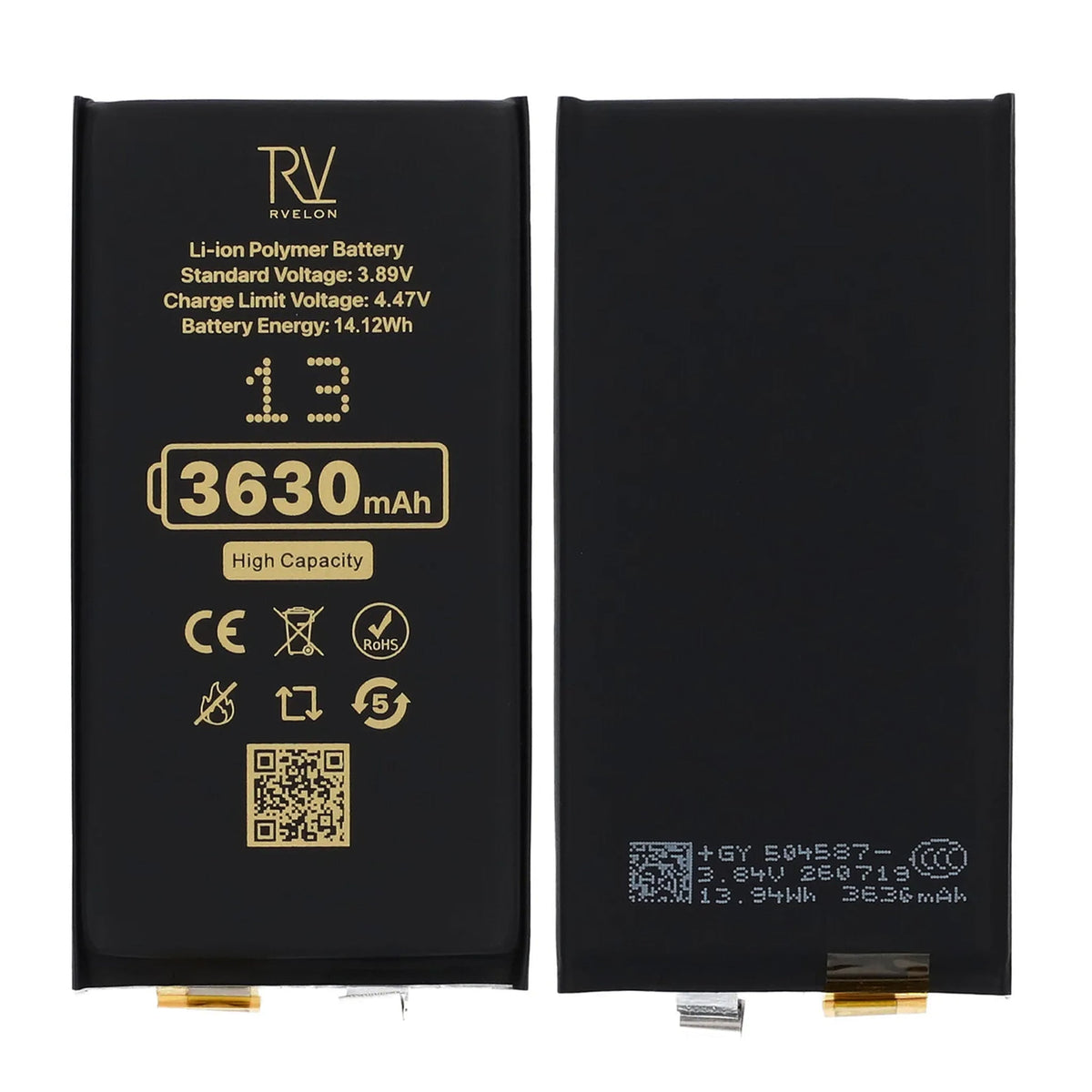 Rvelon Batteri till iPhone 13 3630mAh utan Flexkabel