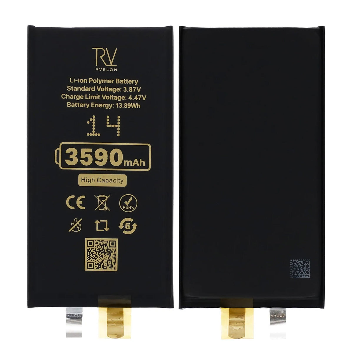 Rvelon Batteri till iPhone 14 3590mAh utan Flexkabel