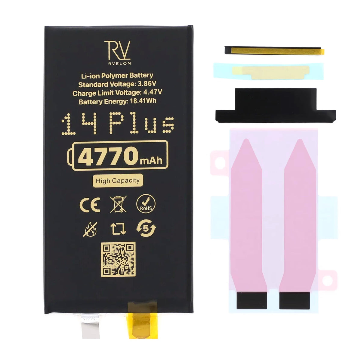 Rvelon Batteri till iPhone 14 Plus 4770mAh utan Flexkabel