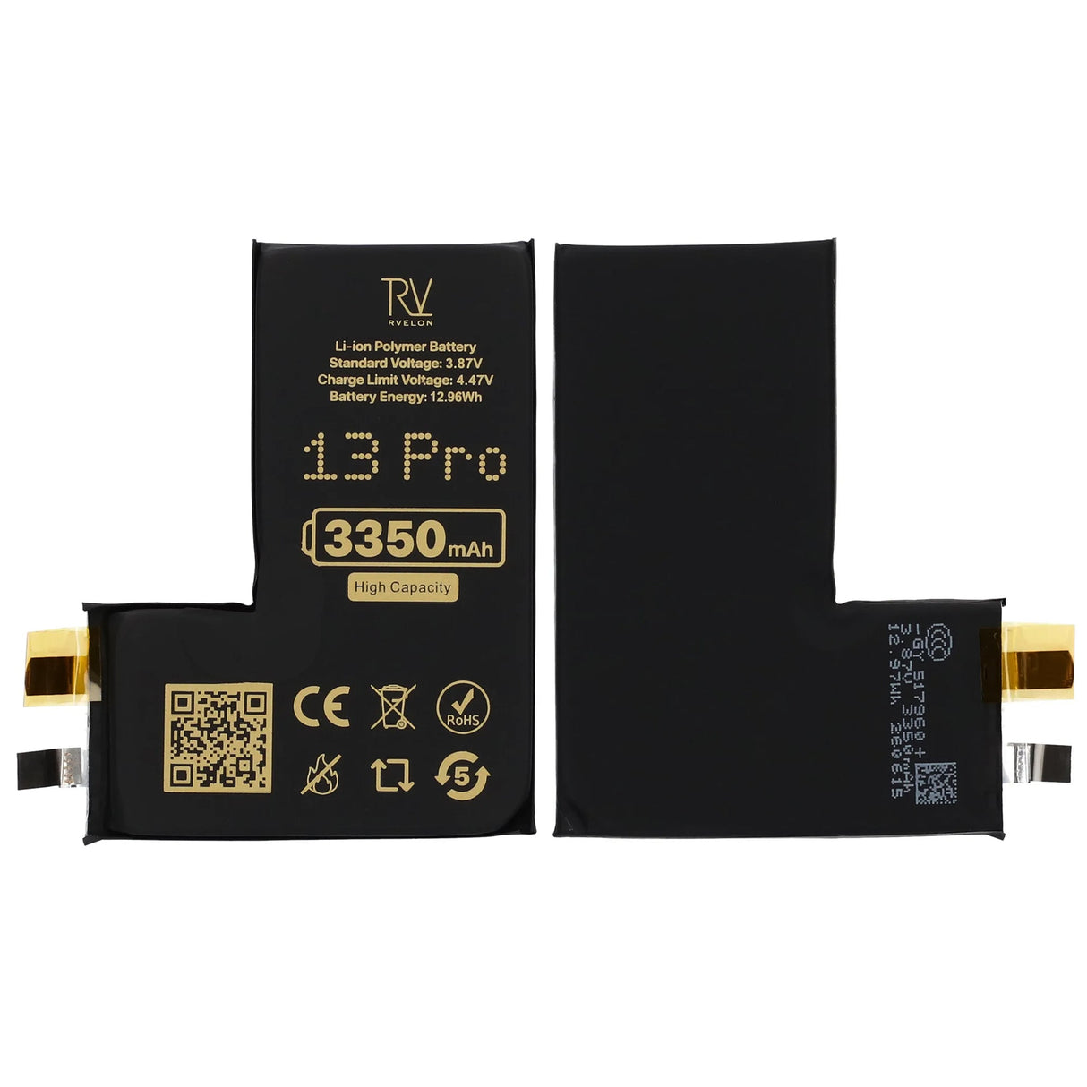 Rvelon Batteri till iPhone 13 Pro 3350mAh utan Flexkabel