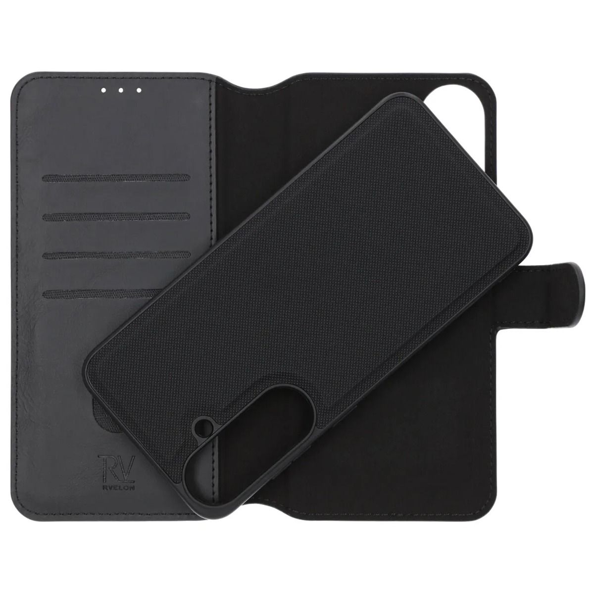 Rvelon Samsung Galaxy S26 FE Fodral 4 Kortfack Löstagbart Skal Svart