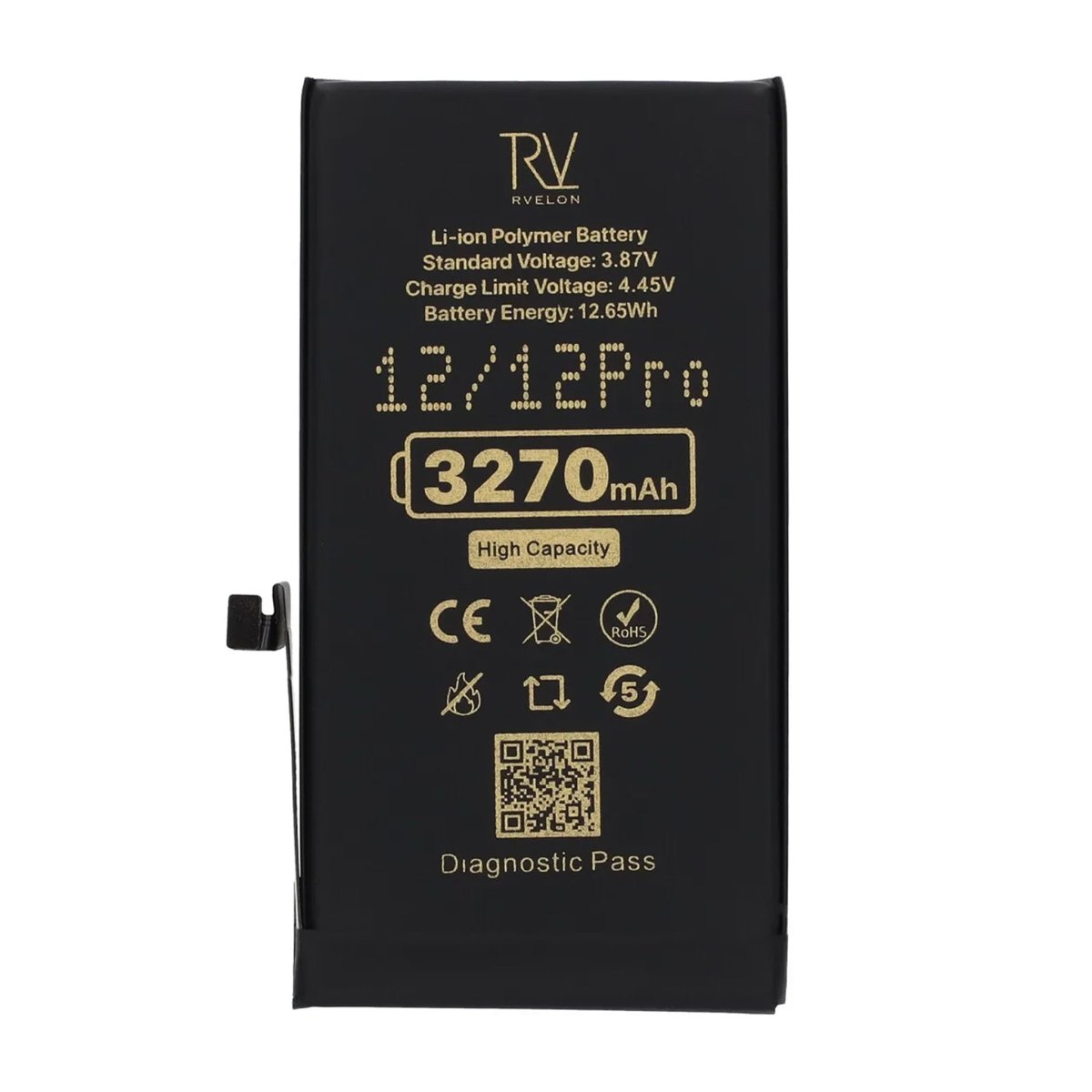 Rvelon Batteri för iPhone 12 och iPhone 12 Pro - 3270 mAh Högkapacitet
