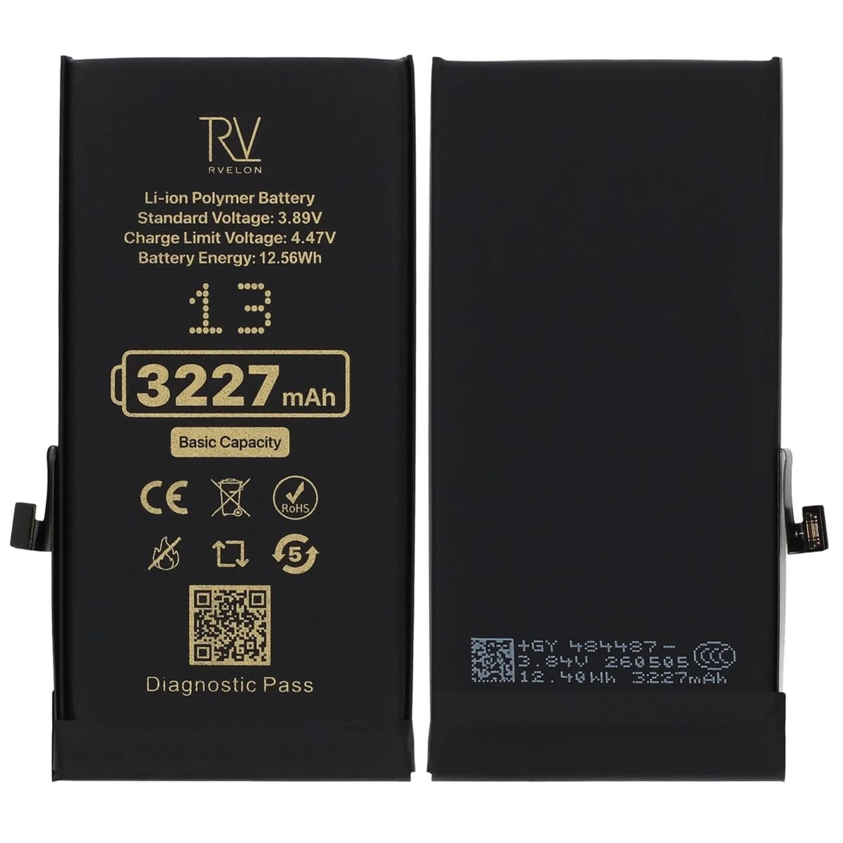 Rvelon Batteri för iPhone 13 - 3227 mAh Originalkapacitet