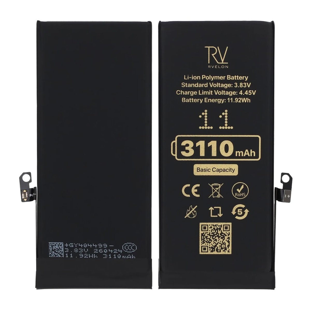 Rvelon Premium Batteri för iPhone 11 - 3110mAh