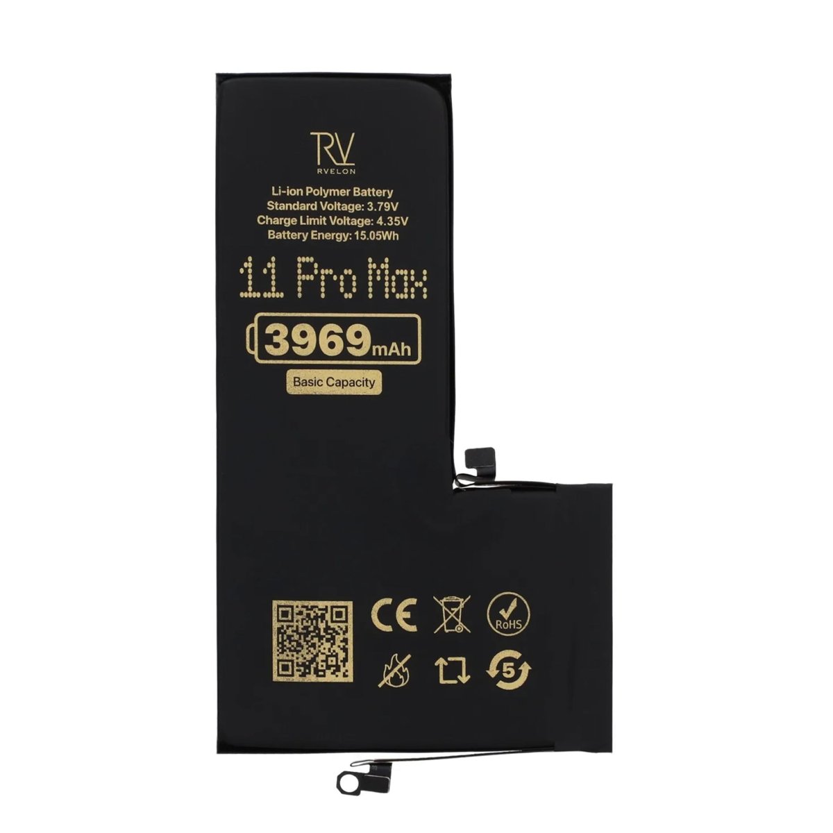 Rvelon Premium Batteri för iPhone 11 Pro Max - 3969mAh