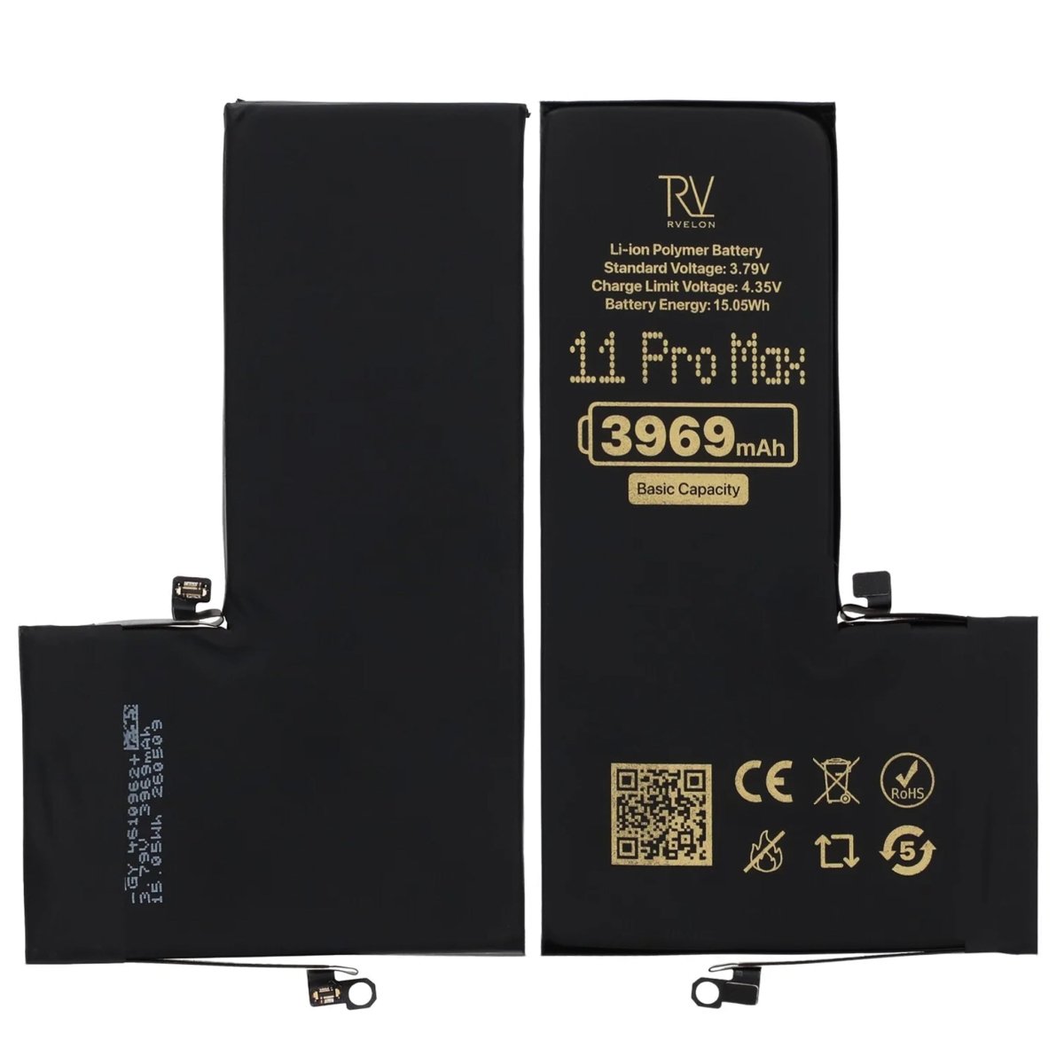 Rvelon Premium Batteri för iPhone 11 Pro Max - 3969mAh