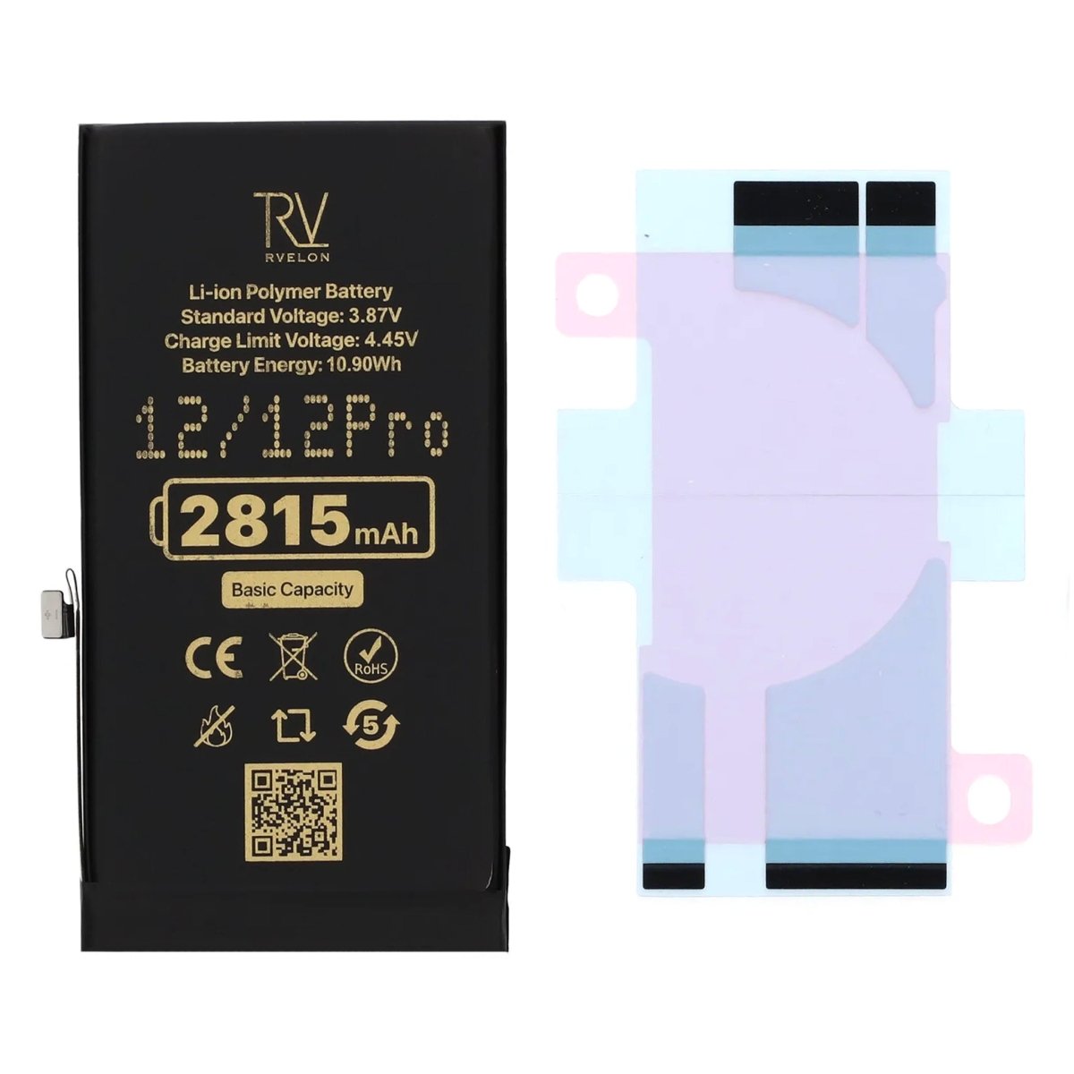 Rvelon Premium Batteri för iPhone 12/12 Pro - 2815mAh