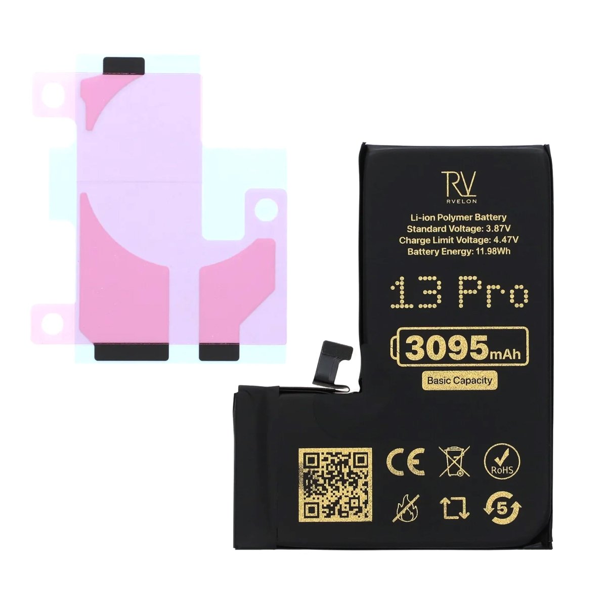Rvelon Premium Batteri för iPhone 13 Pro - 3095mAh