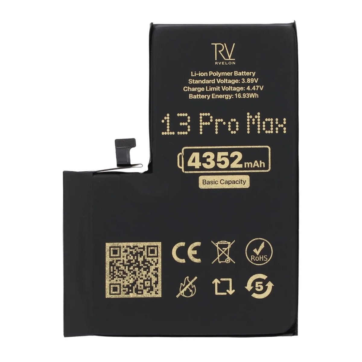 Rvelon Premium Batteri för iPhone 13 Pro Max - 4352mAh