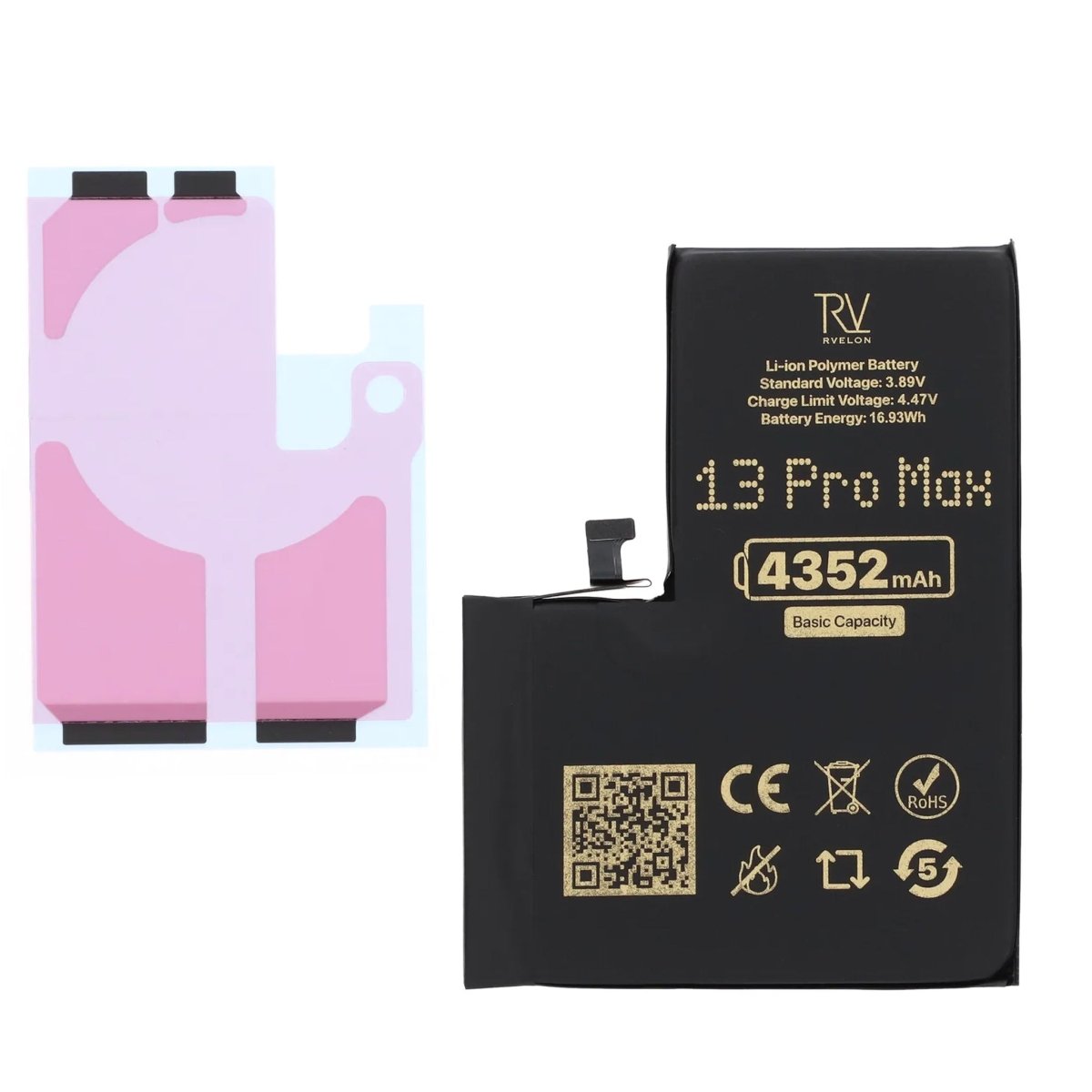 Rvelon Premium Batteri för iPhone 13 Pro Max - 4352mAh