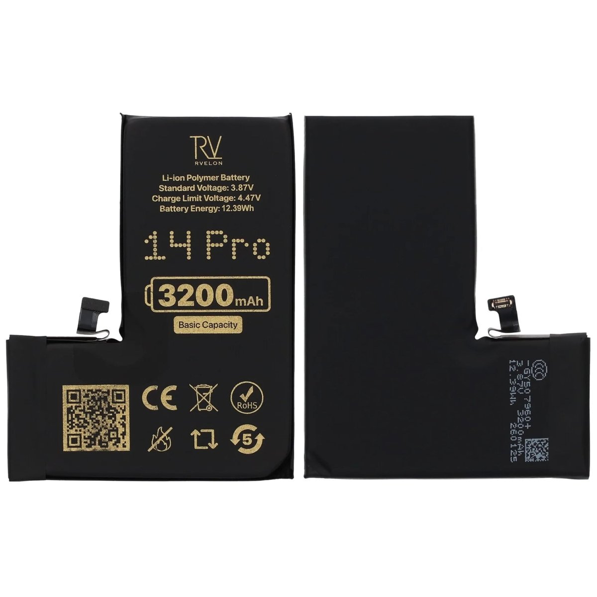Rvelon Premium Batteri för iPhone 14 Pro - 3200mAh