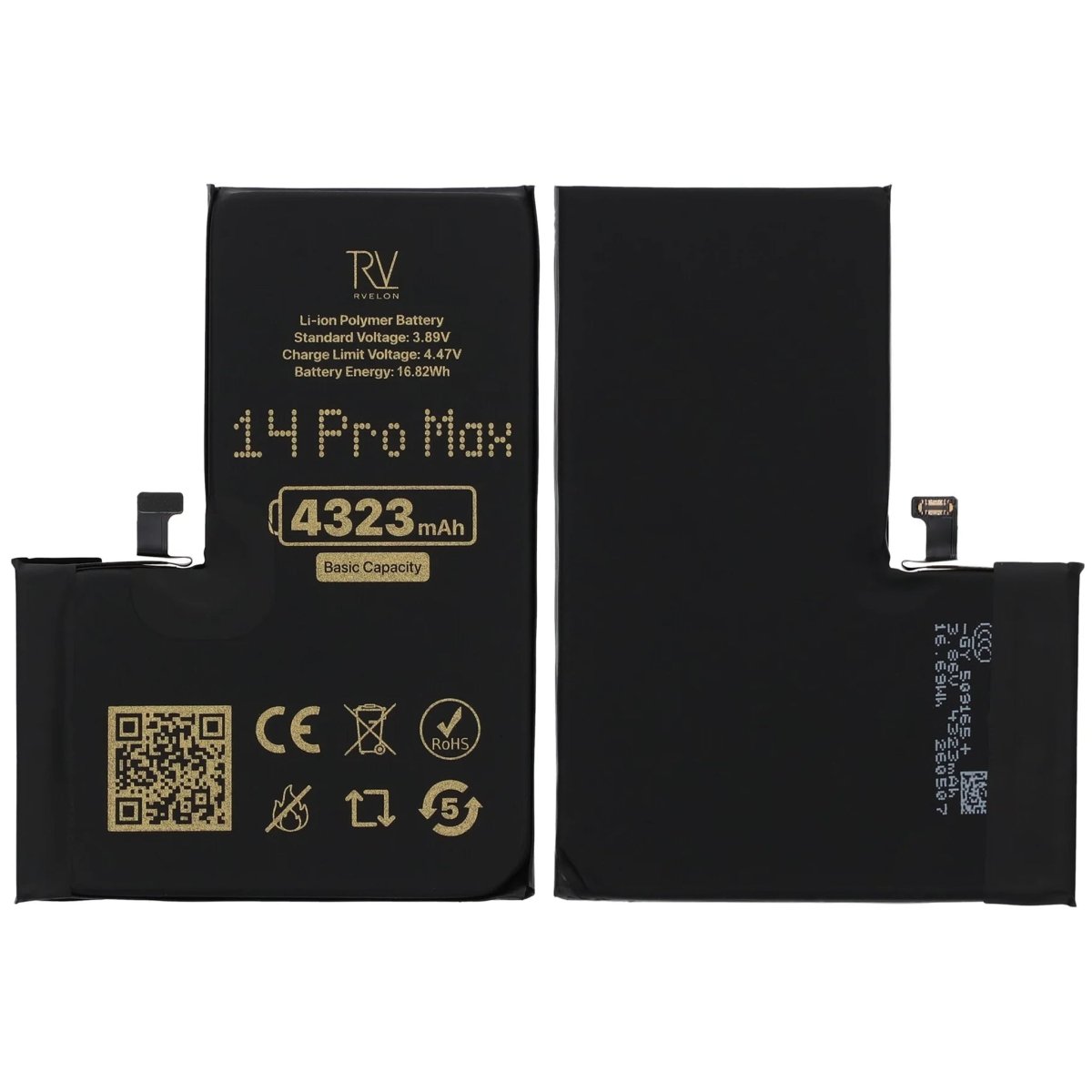 Rvelon Premium Batteri för iPhone 14 Pro Max - 4323mAh