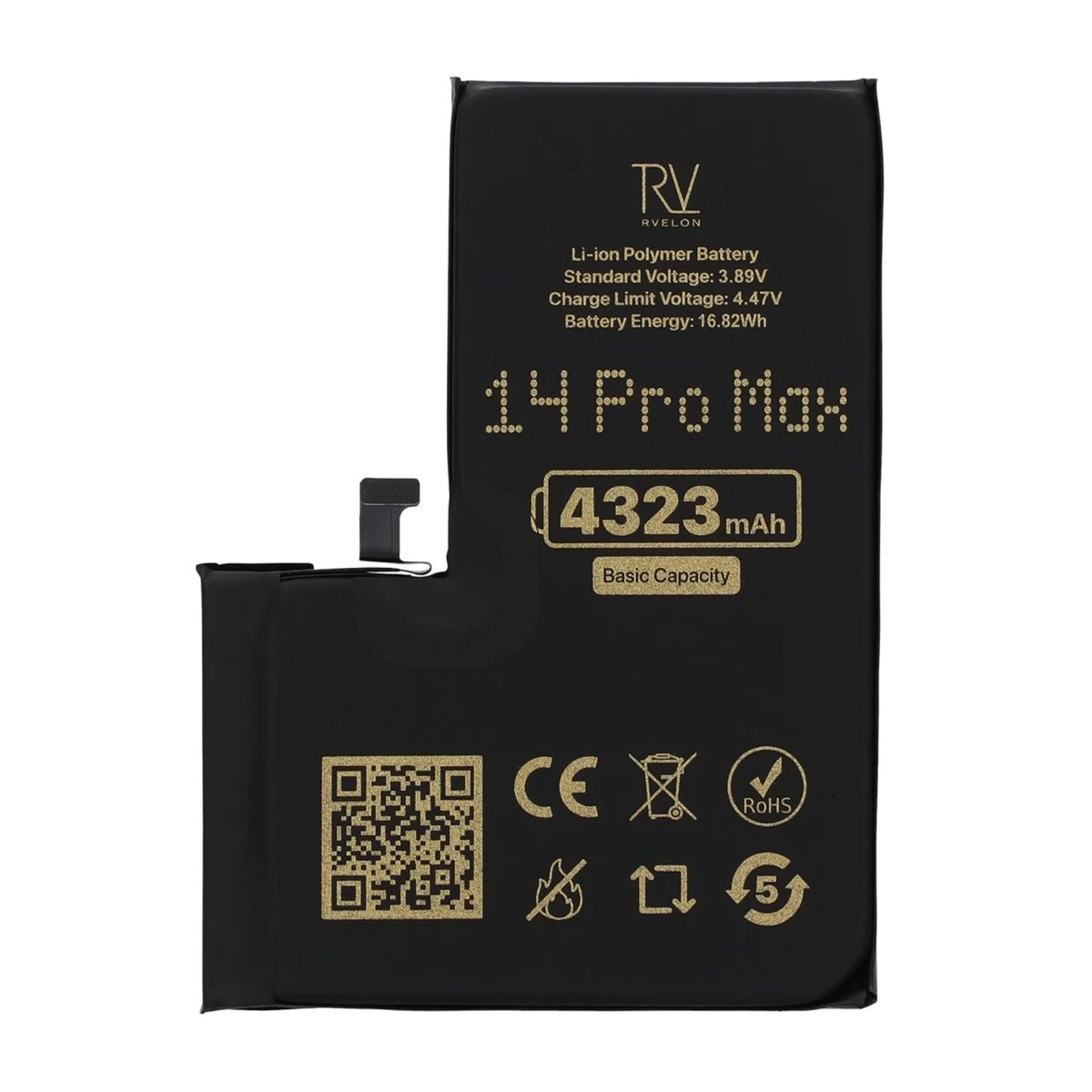 Rvelon Premium Batteri för iPhone 14 Pro Max - 4323mAh