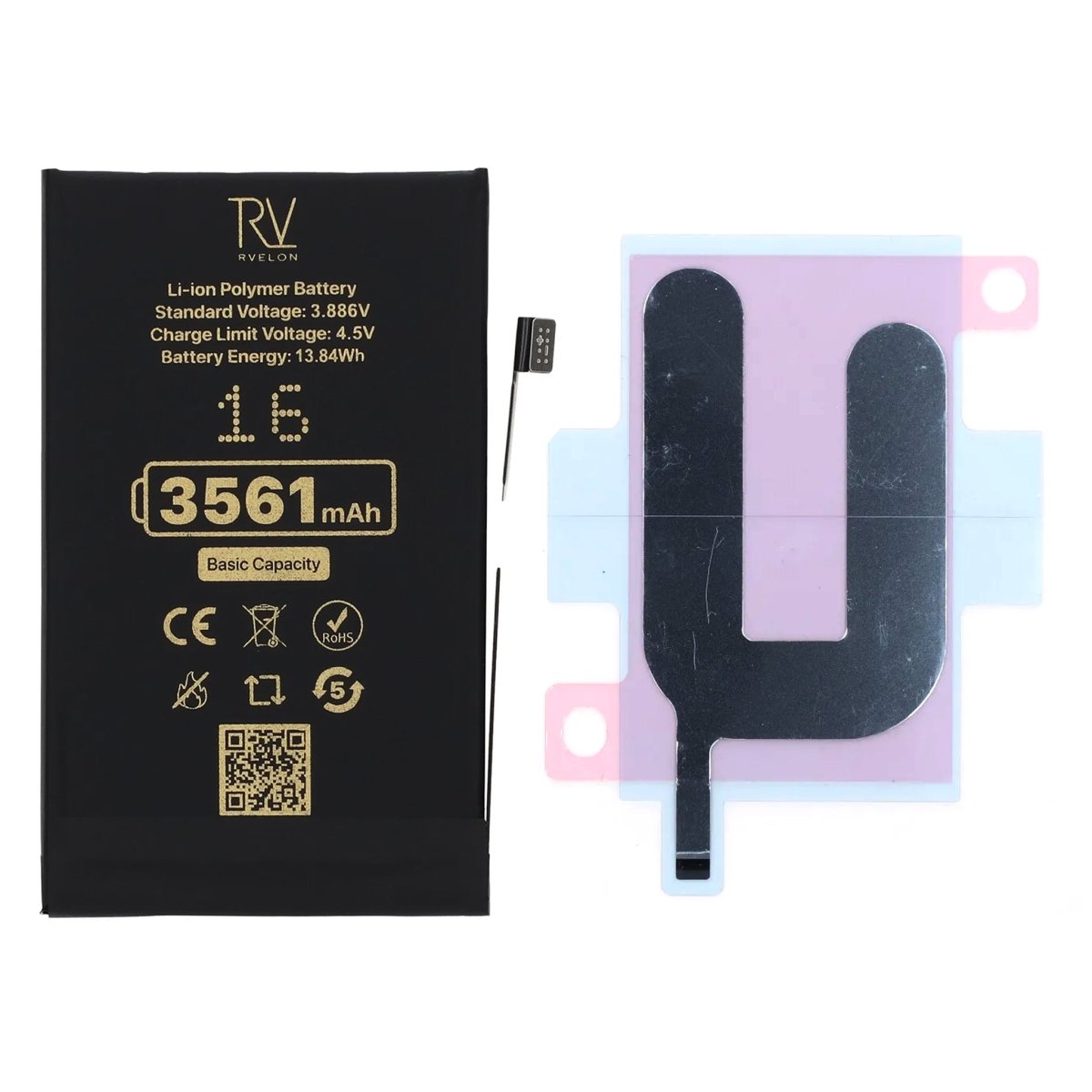 Rvelon Premium Batteri för iPhone 16 - 3561mAh