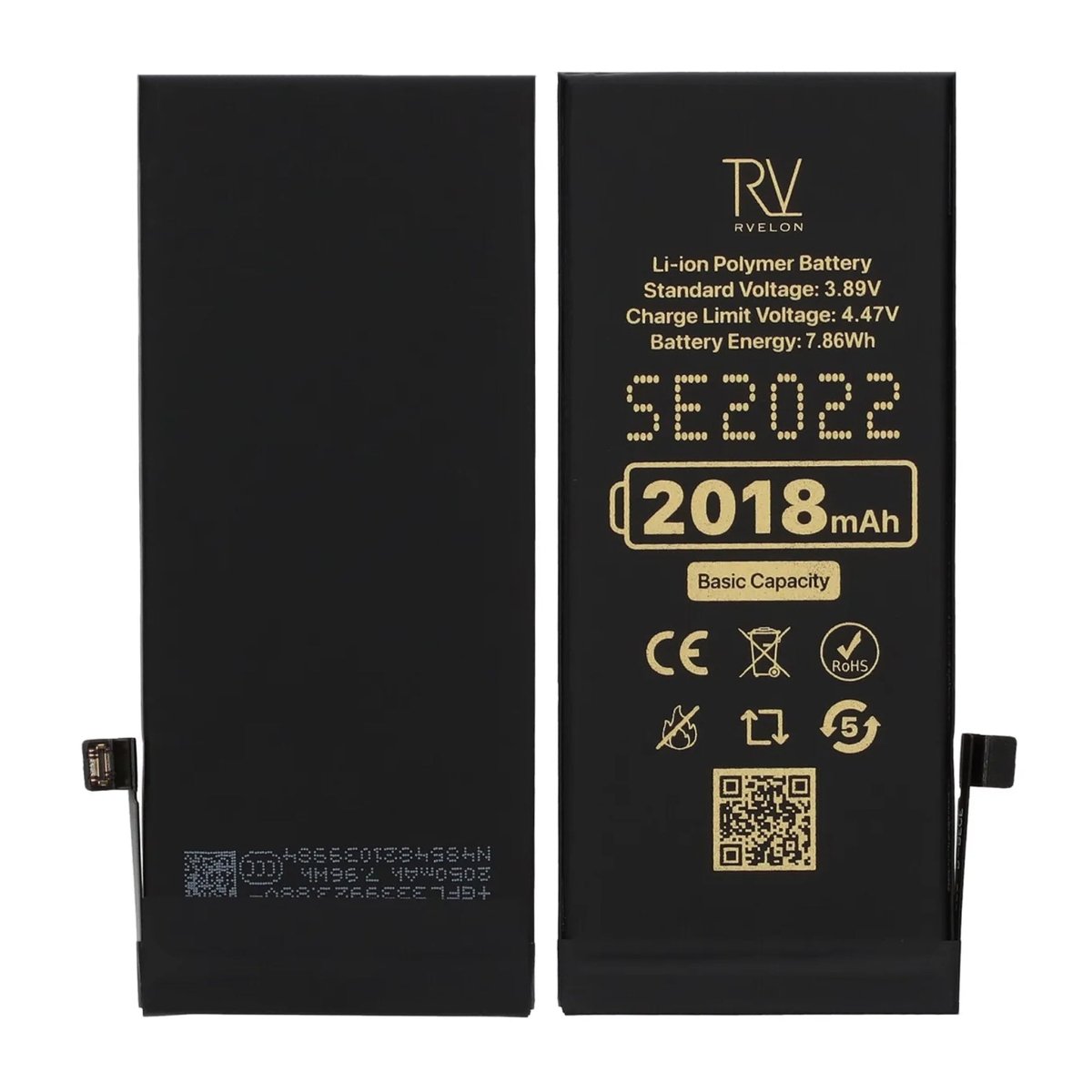 Rvelon Premium Batteri för iPhone SE 2022 - 2018mAh