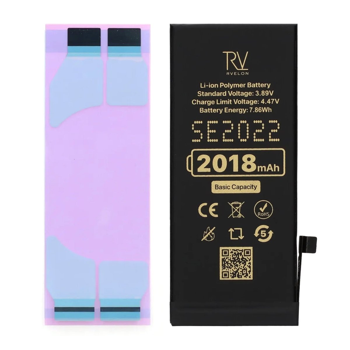 Rvelon Premium Batteri för iPhone SE 2022 - 2018mAh