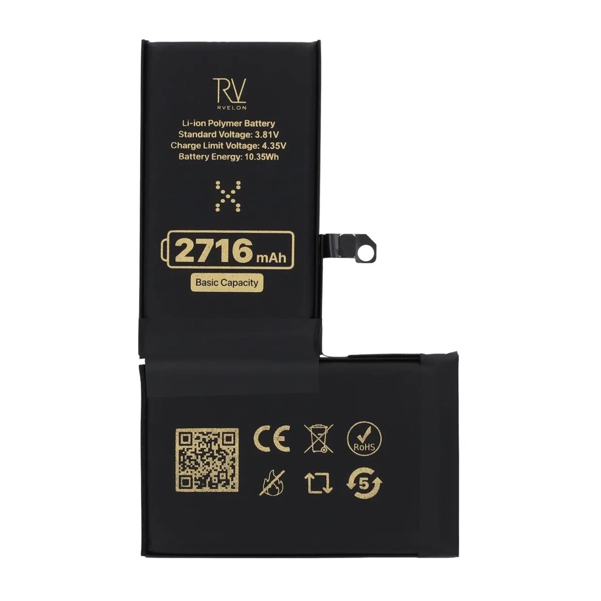 Rvelon Premium Batteri för iPhone X - 2716mAh