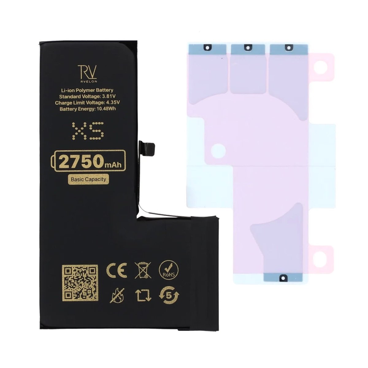 Rvelon Premium Batteri för iPhone XS - 2750mAh