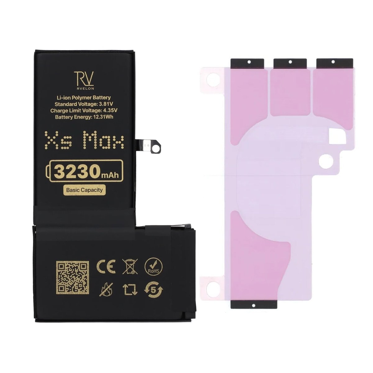 Rvelon Premium Batteri för iPhone XS Max - 3230mAh
