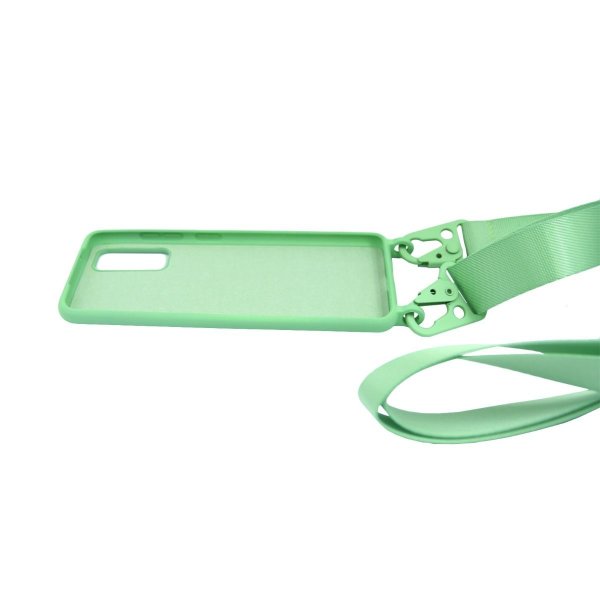 Samsung Galaxy S20 Skal Silikon med Halsband Grön