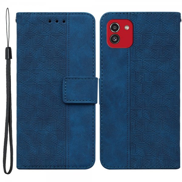 Samsung Galaxy A03 Fodral Mönstrat Blå