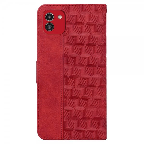 Samsung Galaxy A03 Fodral Mönstrat Röd