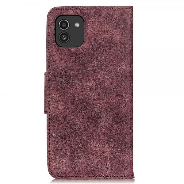 Samsung Galaxy A03 Fodral Vintage Vinröd