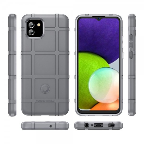 Samsung Galaxy A03 Skal Rutmönster Grå