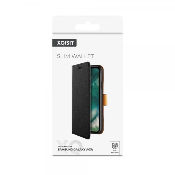 Xqisit Samsung Galaxy A03s Fodral Slim Wallet Selection Svart