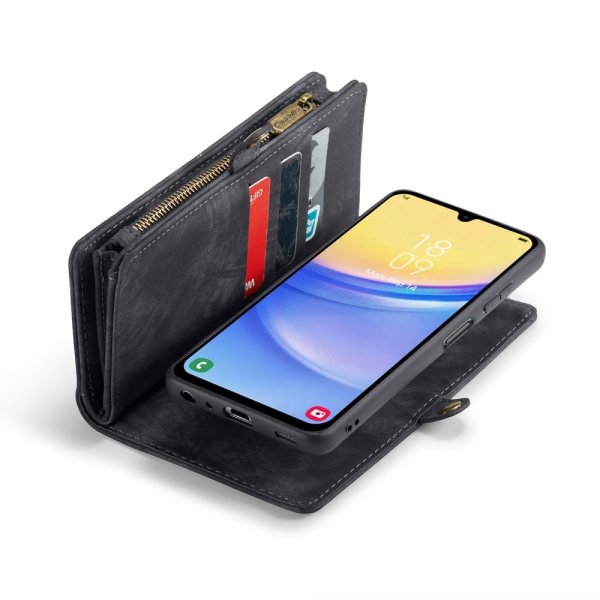 CaseMe Samsung Galaxy A15 Fodral 008 Series Löstagbart Skal Svart