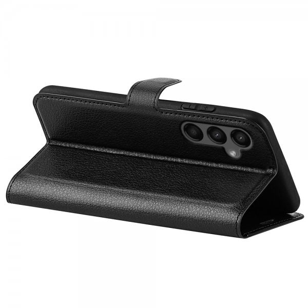 Samsung Galaxy A15 Fodral Litchi Svart