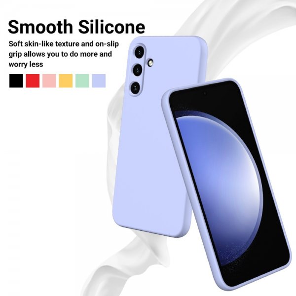 Samsung Galaxy A15 Skal med Strap Silikon Lila