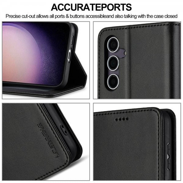 Lc.Imeeke Samsung Galaxy A16 Fodral med Kortfack Stativfunktion Svart