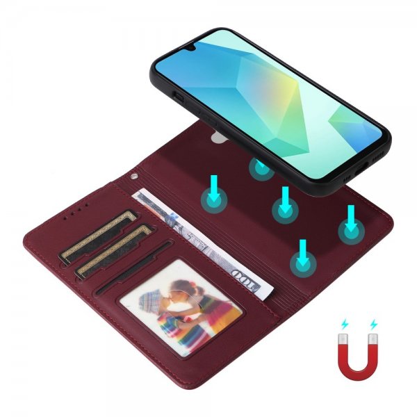 Betopnice Samsung Galaxy A16 Fodral med Löstagbart Skal 005 Röd