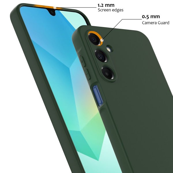 Samsung Galaxy A17 Skal med Strap Silikon MagSafe Mörkgrön