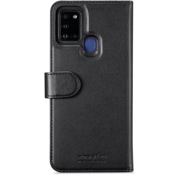 holdit Samsung Galaxy A21s Fodral Wallet Case Magnet Svart