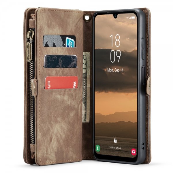 CaseMe Samsung Galaxy A25 Fodral 008 Series Löstagbart Skal Brun