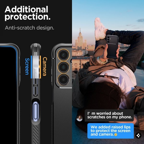 Spigen Samsung Galaxy A25 Skal Rugged Armor Matte Black