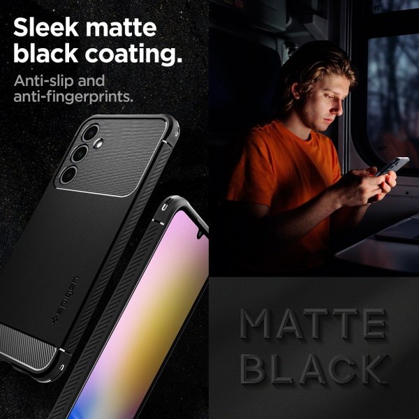 Spigen Samsung Galaxy A25 Skal Rugged Armor Matte Black