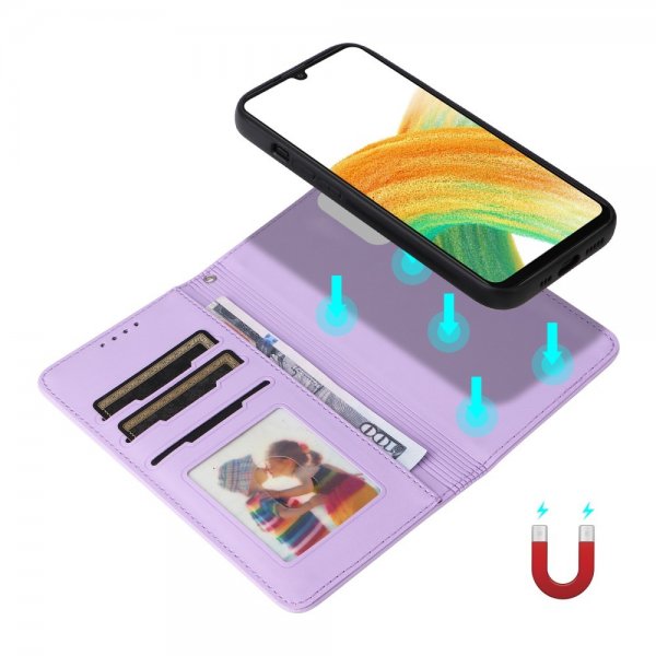 Betopnice Samsung Galaxy A33 5G Fodral med Löstagbart Skal 005 Lila