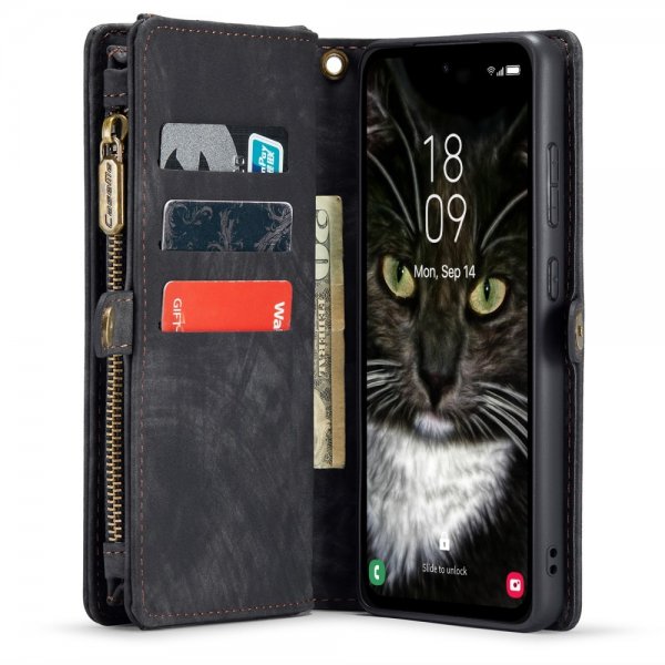 CaseMe Samsung Galaxy A35 Fodral 008 Series Löstagbart Skal Svart