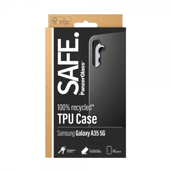 SAFE by PanzerGlass Samsung Galaxy A35 Skal Soft TPU Case Svart
