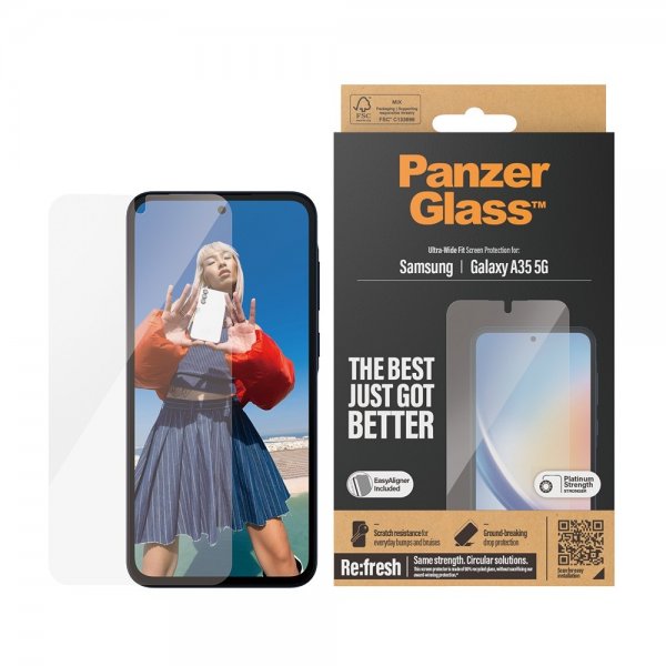 PanzerGlass Samsung Galaxy A35 Skärmskydd Ultra-Wide Fit EasyAligner