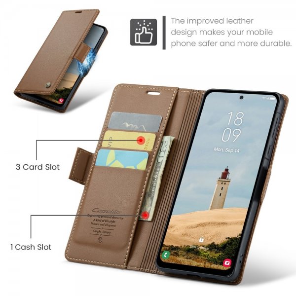 CaseMe Samsung Galaxy A36 Fodral 023 Series Brun