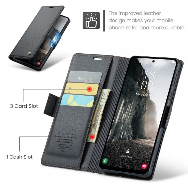 CaseMe Samsung Galaxy A36 Fodral 023 Series Svart